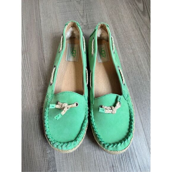 UGG Chivon Slip On Comfort Flat Moccasin Mint Green Women's Size 7 - Picture 6 of 10